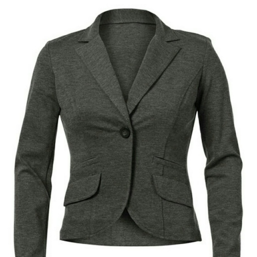 NEW CAbi Gray Jet Set Blazer Jacket 12